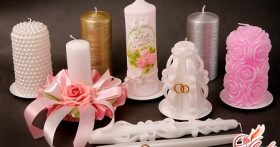 Свадебные свечи своими руками – элегантный аксессуар