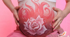 Разноцветное чудо. Боди-арт для беременных