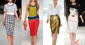 С чем носить юбку-карандаш?