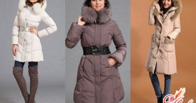 Длинные женские пуховики
