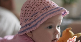 Вязание крючком детям. Шляпка для маленькой принцессы