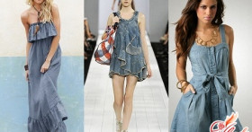 Модный джинсовый сарафан