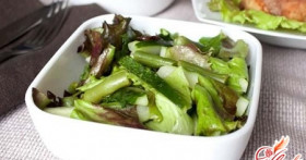 Салат с языком и огурцами