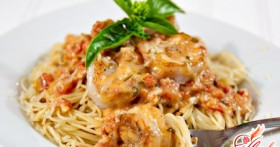 Соус с креветками для спагетти, пасты, макарон