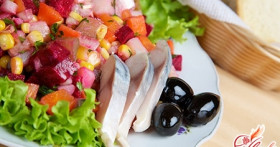 Винегрет с сельдью – традиционный салат в нетрадиционном исполнении