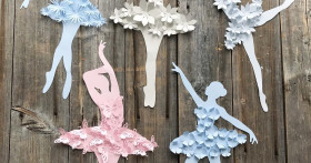 Красивые и оргинальные шаблоны балерин для вырезания из бумаги