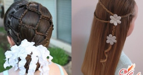 Создание красивой детской укладки на длинных волосах