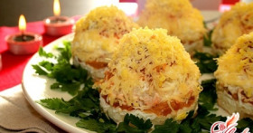 Салат “Мимоза” с яблоком: рецепты на любой вкус