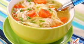 Как приготовить куриный суп с вермишелью?