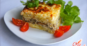 Запеканка картофельная с фаршем и грибами: готовим просто