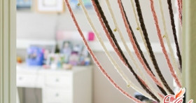 Оригинальные шторы из нитей своими руками