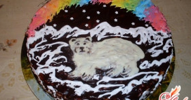 Торт сметанный – «Мишка на Севере»