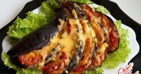 Закуска “Веер” из баклажанов