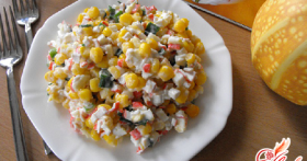 Салат с яблоками и крабовыми палочками – быстро и вкусно