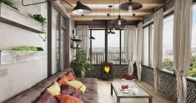 Лофт-пространство с большой террасой