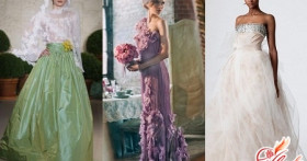 Цвет свадебного платья в соответствии с порой года