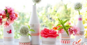 Вазы из бутылок и банок – эксклюзив своими руками