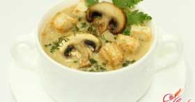 Как приготовить суп-пюре из шампиньонов
