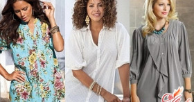 Стильные блузки для полных модниц