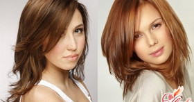 Стрижка каскад на средние волосы