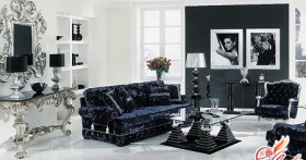 Элегантный черно-белый интерьер