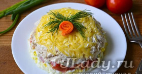 Сытный салат Эдельвейс без грамма картошки для тех, кто не хочет поправляться в праздники