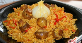 Простой рецепт грибного плова