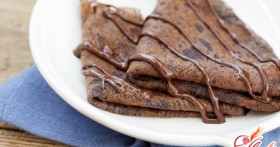 Рецепты приготовления шоколадных блинов