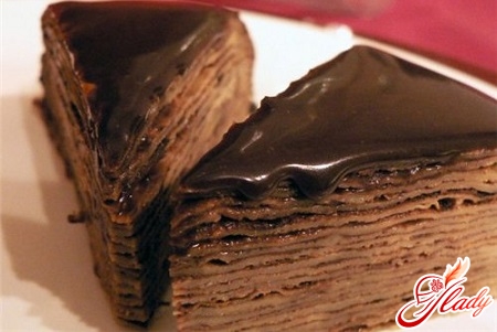 блинный торт с шоколадом