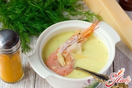 крем-суп с креветками