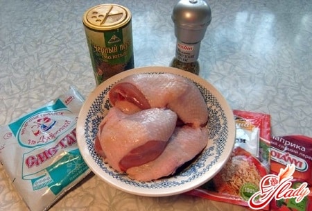 ингредиенты для приготовления курицы в сметане