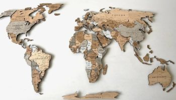 Деревянные карты мира: когда география становится искусством